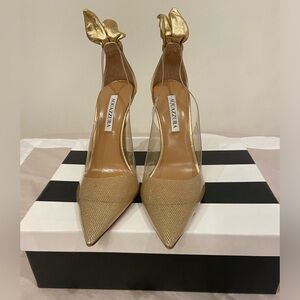 Aquazzura Gold Pumps